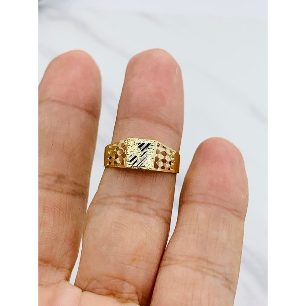 Real 10k Solid Gold Initial Ring Letter J Size 6 - image 2
